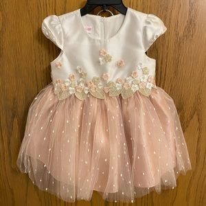 Toddler Girl Blush Floral Formal Dress